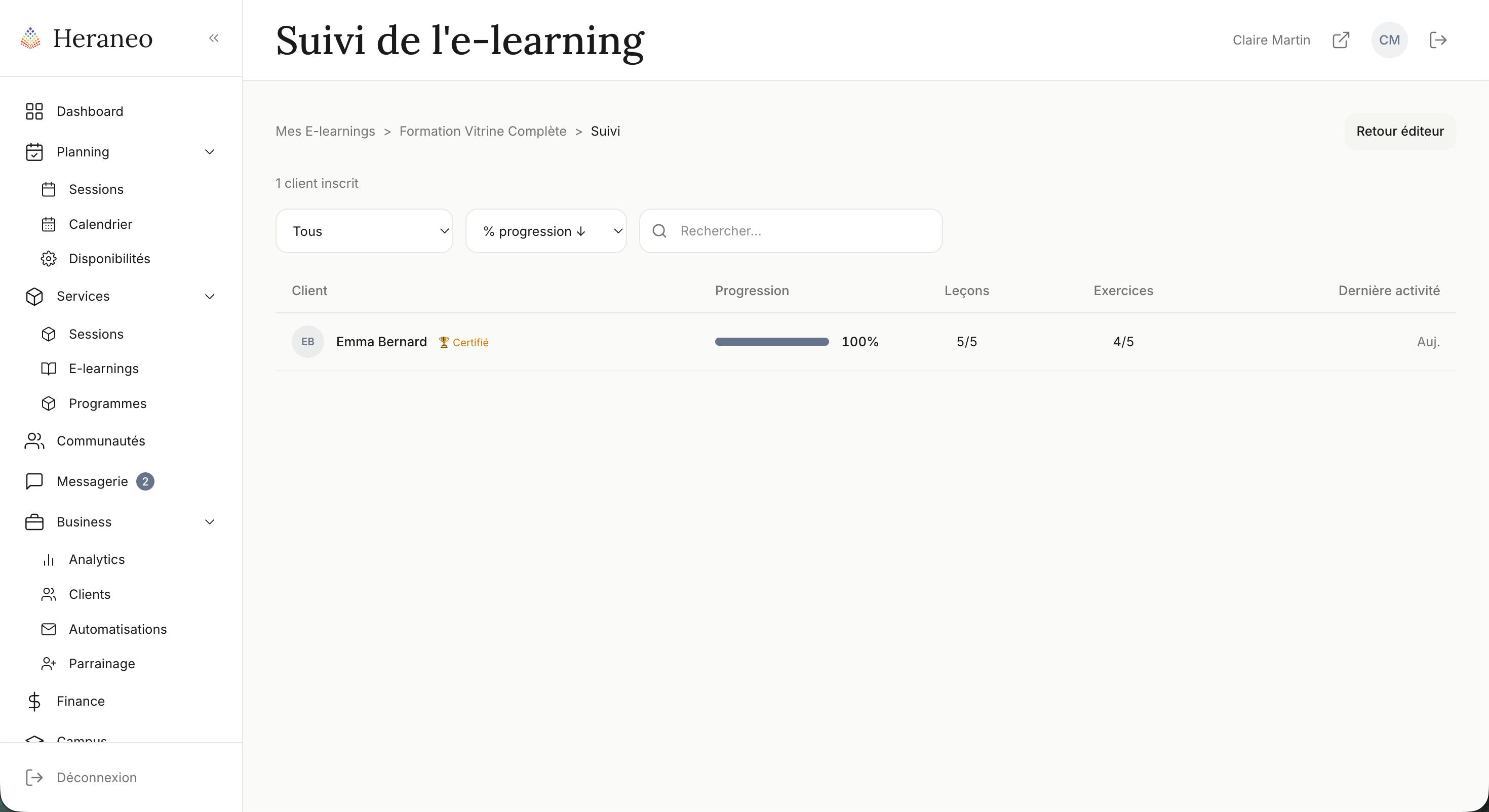 Gestion clients