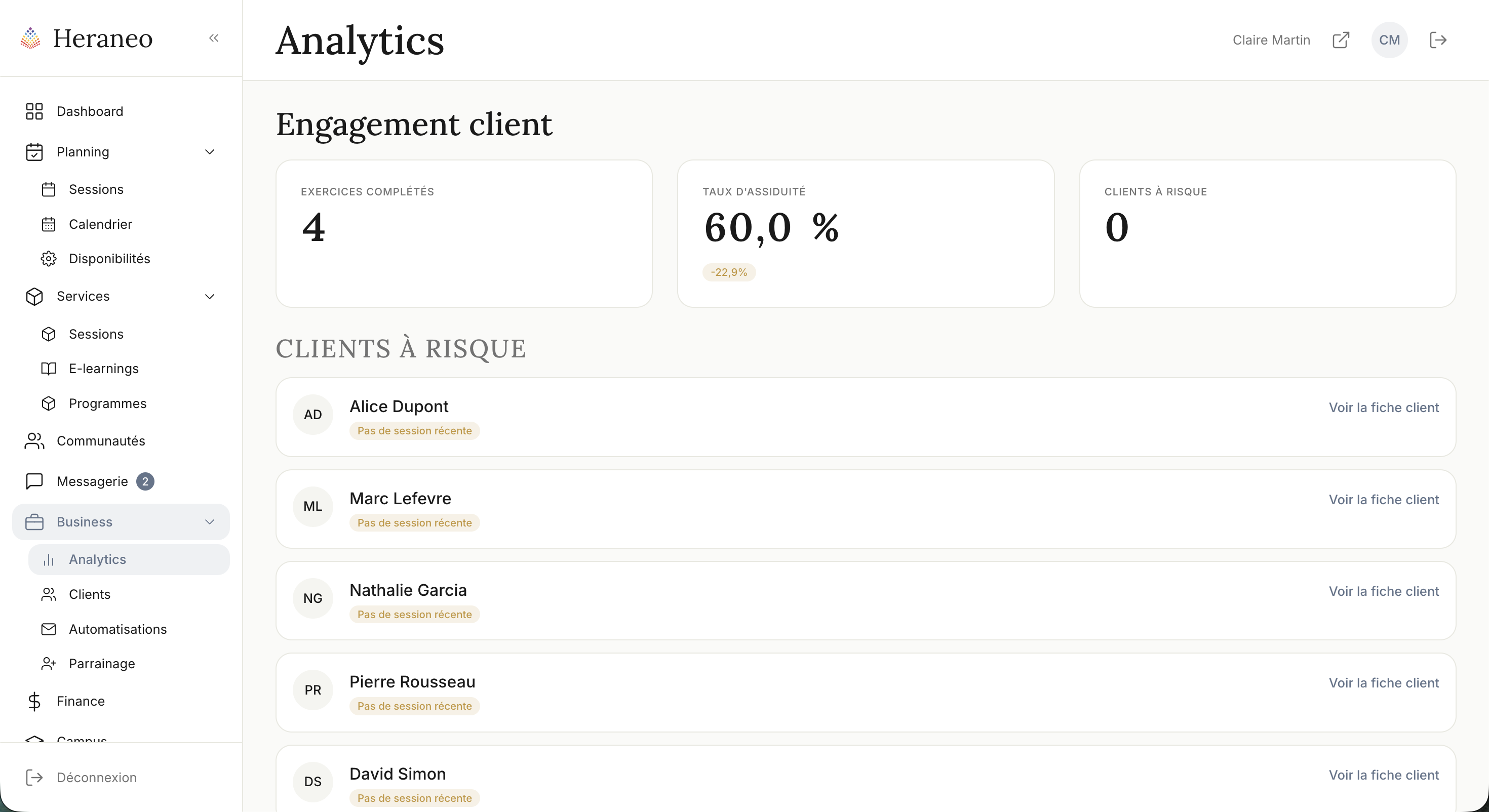 Gestion clients